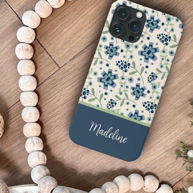 Coques Case-Mate iPhone Floral Joli bleu Motif tendance Inspirivity (Créateur téléchargé)