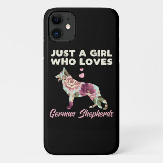 Case-Mate iPhone Case Floral Just A Girl Who Loves German Shepherd