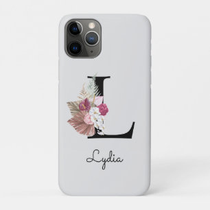 Case-Mate iPhone Case Floral M rose Boho initial monogramme
