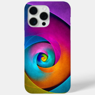 Coque iPhone 15 Pro Max Floral moderne Art Abstrait rose Bleu Motif #17