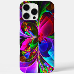 Coques iPhone 16 Pro Max Floral moderne Art Abstrait Rouge Bleu Motif #12