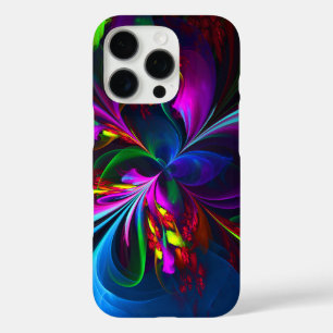 Coques iPhone 16 Pro Floral moderne Art Abstrait Rouge Bleu Motif #15