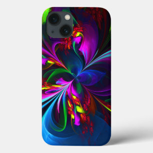 Case-Mate iPhone Case Floral moderne Art Abstrait Rouge Bleu Motif #15