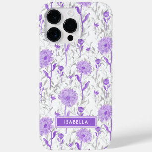 Coque Pour Pour iPhone 14 Pro Max Floral Moderne Fleurs violettes Fleurs violettes N