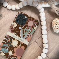Floral moderne tendance Personnaliser Nom Fun