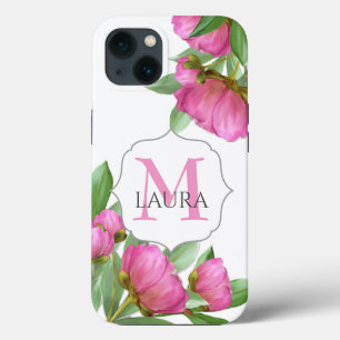 Case-Mate iPhone Case Floral Monogramme Aquarelle rose moderne