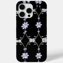 Coque iPhone 15 Pro Max Floral noir
