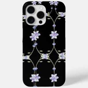 Coque iPhone 15 Pro Max Floral noir