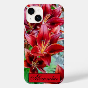 Coque Pour iPhone 14 Floral Red Stargazer Lily Photographie