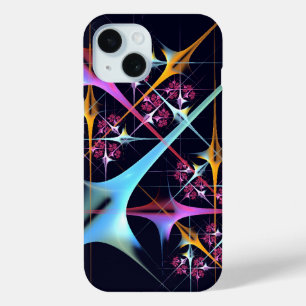 Coque Pour iPhone 15 Floral rose moderne Art Abstrait Couleur Motif #01
