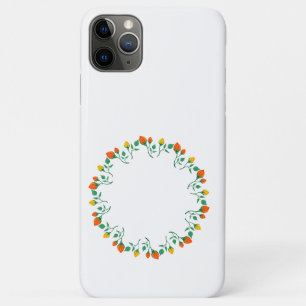 Case-Mate iPhone Case Floral round frame with yellow and red rose flower