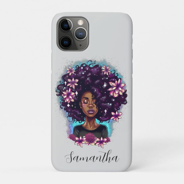 Coques Case-Mate iPhone Floral Sparkling Afro Femme (Dos)