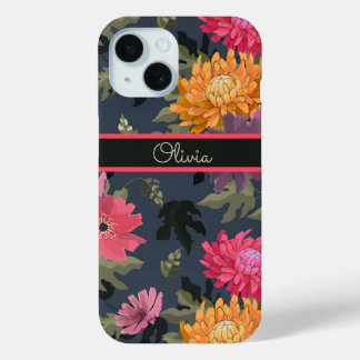 Coque Pour iPhone 15 Floral Vintage