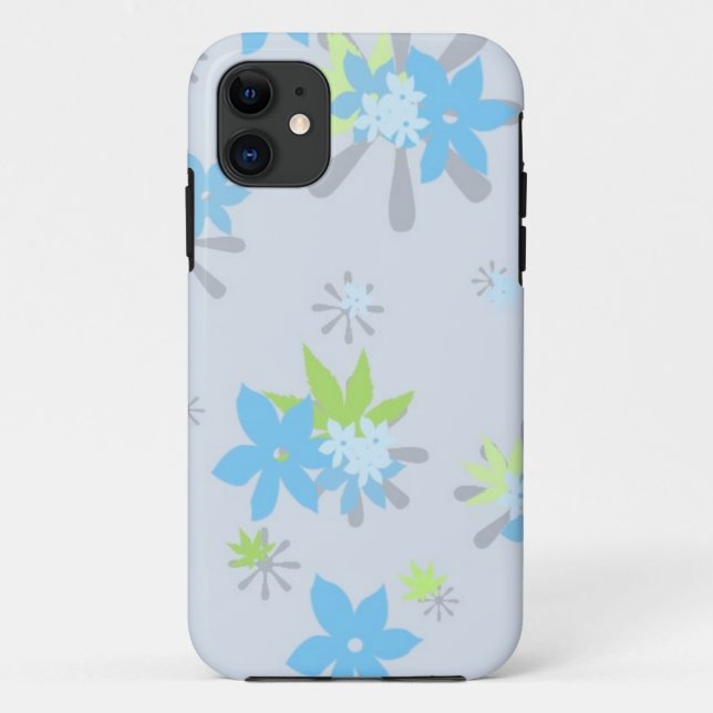 Coques Case-Mate iPhone Floral Whimsical Bleu (Dos)