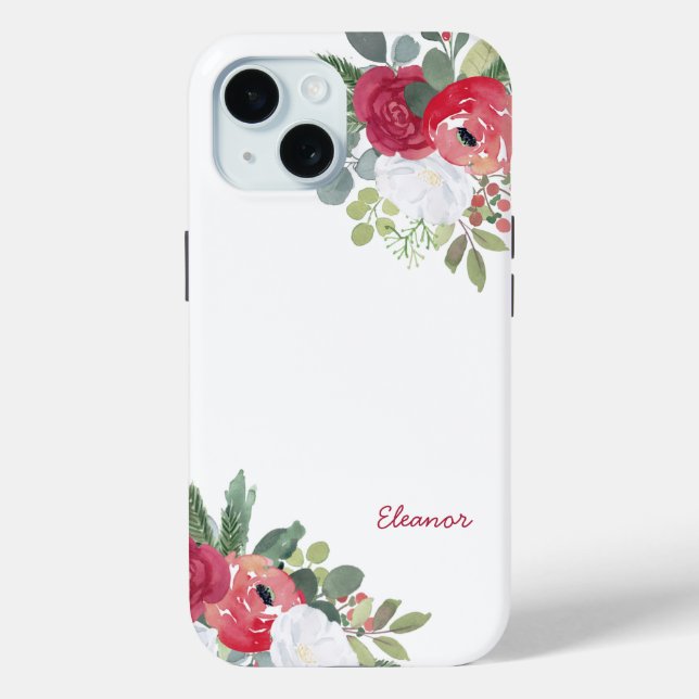 Coques Case-Mate iPhone Florales d'aquarelle gras (Verso)