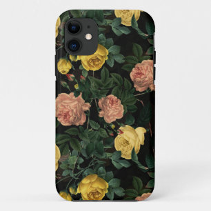 Case-Mate iPhone Case Florales Moody foncé Antique Redouté Rose