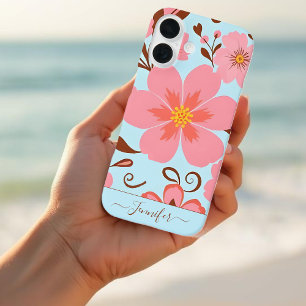 Coques iPhone 16 Florales roses - Fleurs Pastel Vibes-Retro