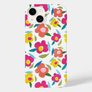 Coque Pour iPhone 14 Flore brillante sur blanc