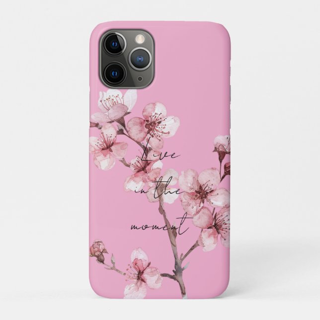 Coques Case-Mate iPhone Flore Chic rose cerise (Dos)