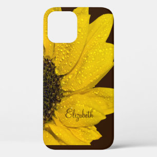 Coque iPhone 12 Flore de tournesol personnalisée