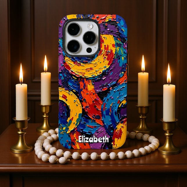 Coques Case-Mate iPhone Flore douce sur Turquoise (Créateur téléchargé)