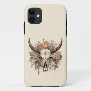 Case-Mate iPhone Case Flore du crâne du Boho occidental