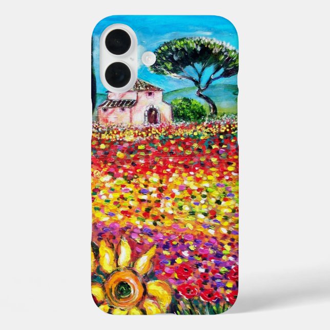 Coques Case-Mate iPhone FLORE EN TOSCANE/ Champs, Pépites et tournesols (Verso)