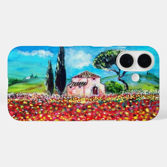 Coques Case-Mate iPhone FLORE EN TOSCANE/ Champs, Pépites et tournesols (Verso (horizontal))