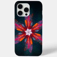 Flore Mandala Flowers Orange Red Blue Abstract
