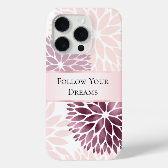 Coques Case-Mate iPhone Flore rose Chic élégant (Verso)