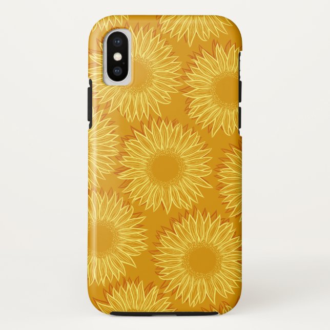 Coques Case-Mate iPhone Flore Rustique Tournesol Feu à main (Dos)