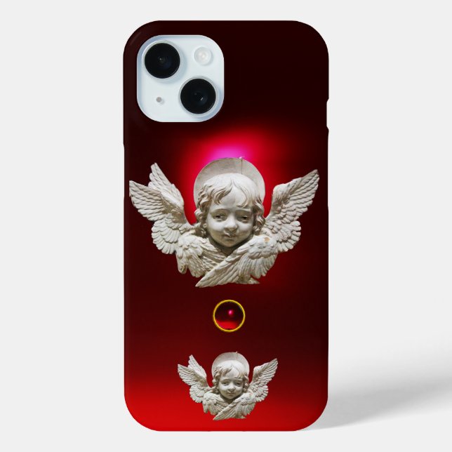 Coques Case-Mate iPhone FLORENTINE RENAISSANCE ANGEL Roue Ruby pierres (Verso)