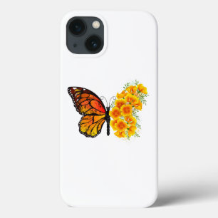 Case-Mate iPhone Case Flower Butterfly with Yellow California Poppy