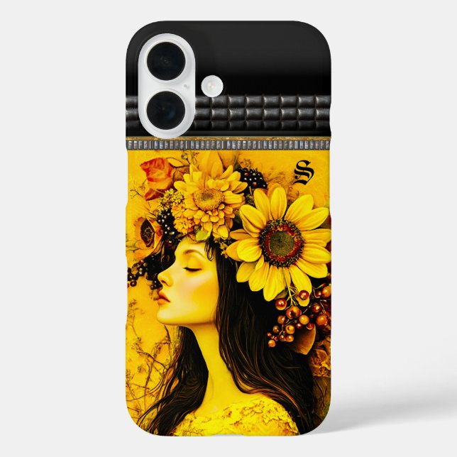 Coques Case-Mate iPhone Flower Girl BoHo Chic Monogramme (Verso)