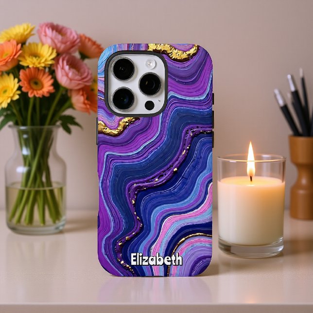 Coques Case-Mate iPhone Flux cosmique Art Abstrait (Créateur téléchargé)