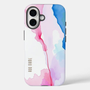 Coques iPhone 16 Flux d'aquarelle Abstrait