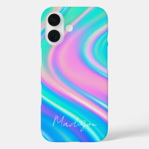 Coques iPhone 16 Flux de vague iridescent