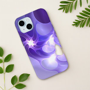 Coque Pour iPhone 15 Flux lumineux Purple Abstrait Lumineuse