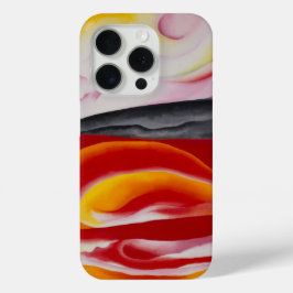 Coque iPhone 15 Pro Flux rouge, jaune et noir | Georgia O'Keeffe |