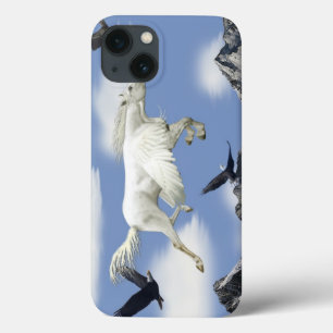 Coques Pour iPhone Flying Pegasus, Mountains and Eagles Imaginaire Ar