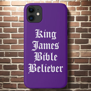 Case-Mate iPhone Case Foi chrétienne violette King James Bible Belith