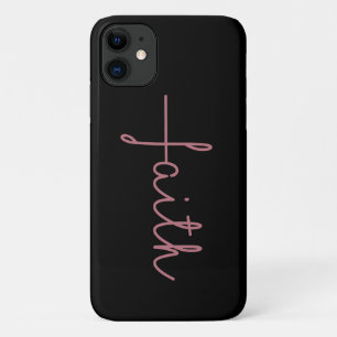 Case-Mate iPhone Case Foi Croix d'or noire et Rose