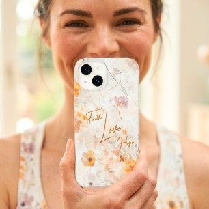 Coque Pour iPhone 14 Foi Espoir Amour Élégant Floral