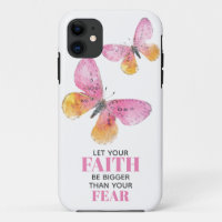 Foi sur la peur Papillons rose