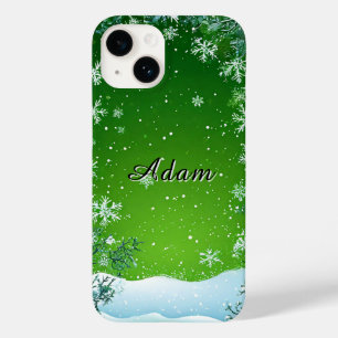 Coque Pour iPhone 14 Foliage d'hiver autour de la scène