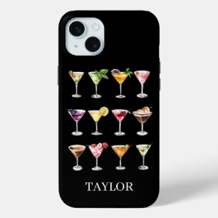 Coque iPhone 15 Mini Folie Martini Monogrammée