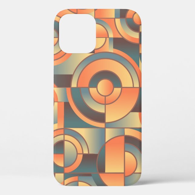 Coques Case-Mate iPhone Fond-abstrait-orange-bleu (Verso)