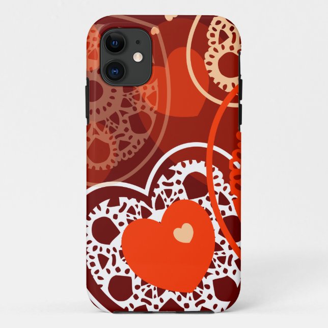 Coques Case-Mate iPhone Fond de cœurs (Dos)