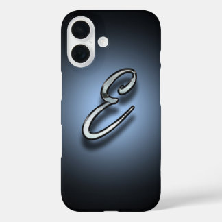 Coques iPhone 16 Fond de projecteur Monogramme E