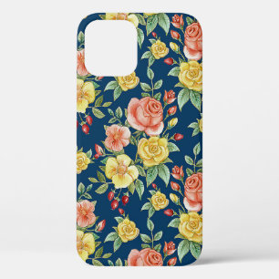 Case-Mate iPhone Case Fond de roses florales à l'aquarelle vintage